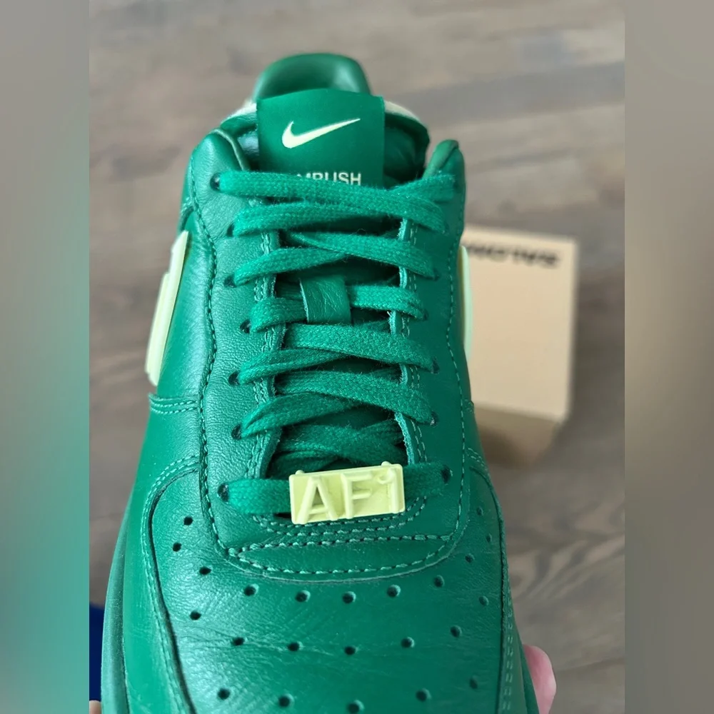 NIKE X AMBUSH Air Force 1s in Pine Green “Pickle Rick” colourway W8.5 / M7 - Picture 5 of 9
